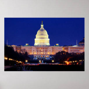 Pôster Capitólio dos Estados Unidos em Washington DC em D