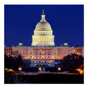 Pôster Capitólio dos Estados Unidos em Washington DC em D
