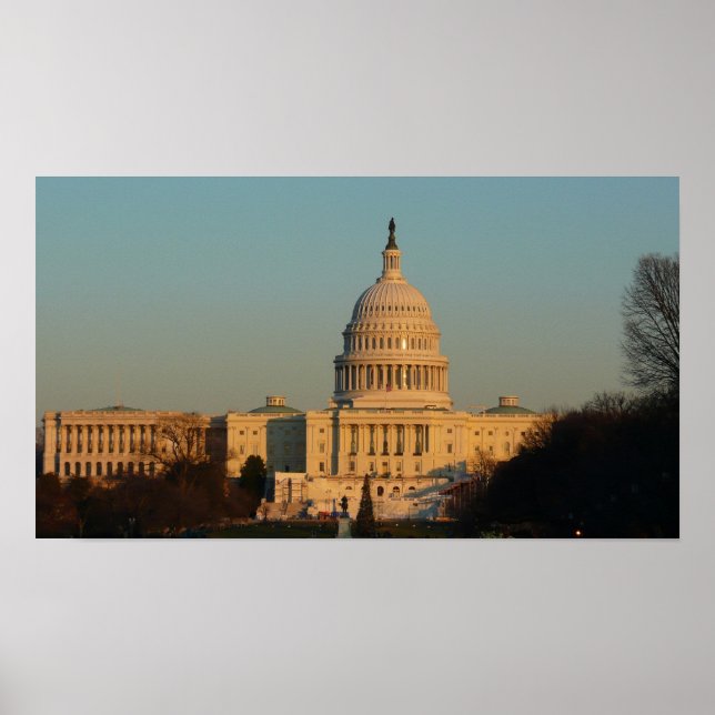 Pôster Capitólio no Natal Washington DC Holiday (Frente)