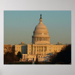 Pôster Capitólio no Natal Washington DC Holiday