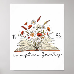 Poster Capítulo da Vida Quarenta 1986 Livro Floral Aniver