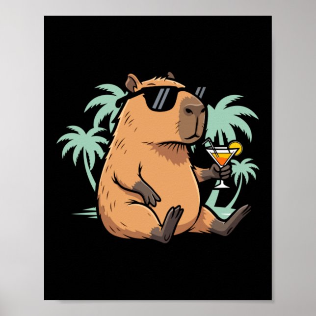 Poster Capivara Com Rabo - Vibração Relaxante (Frente)