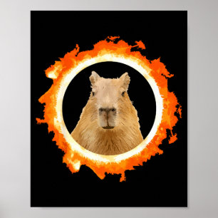 Poster Capivara Eclipse Meme Solar Animal Engraçado