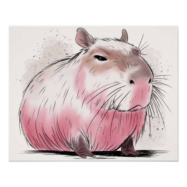 Pôster Capivara Mal-humorada (Frente)