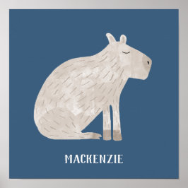 Poster Capivara Personalizada Fofa