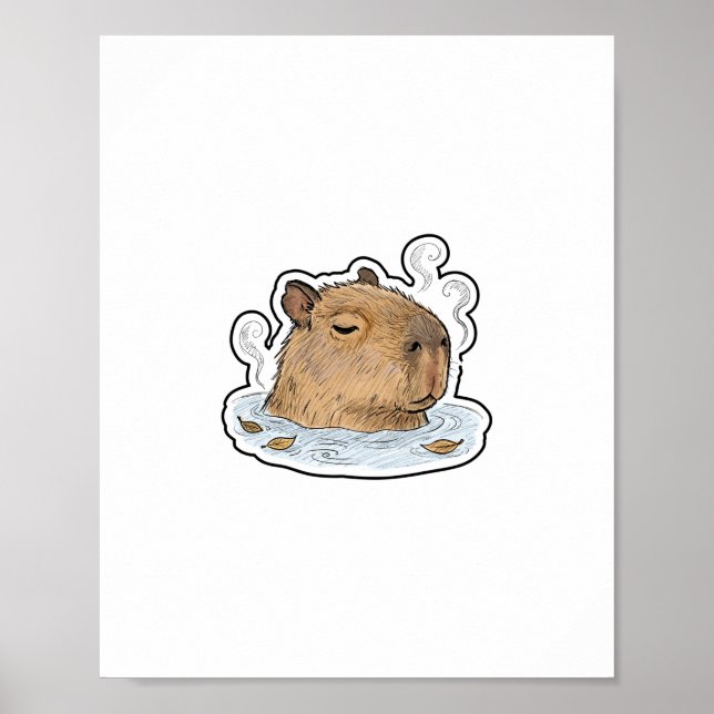 Poster Capivara Relaxada (Frente)