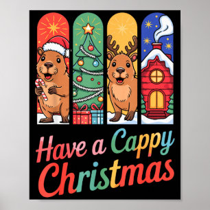 Poster Capivara Rena Xmas Tem Um Natal Capivara
