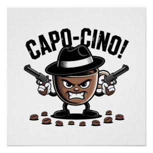 Pôster Capo-cino! Gângster de Café com Pistola Dupla