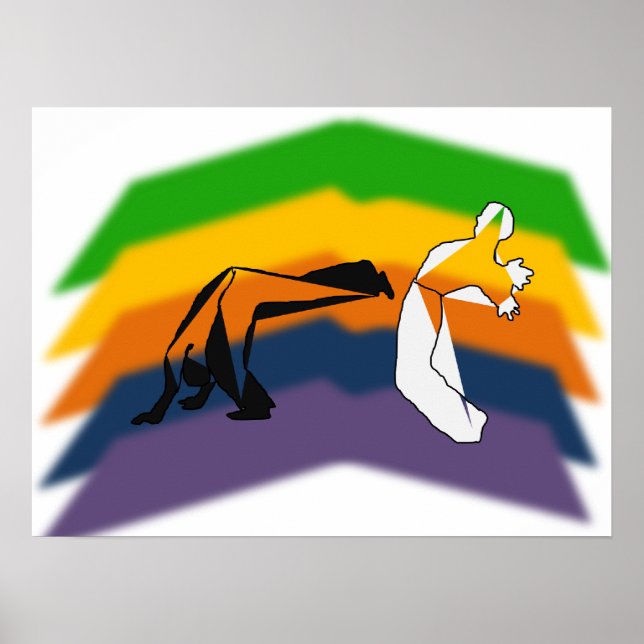 poster capoeira artes marciais machado (Frente)