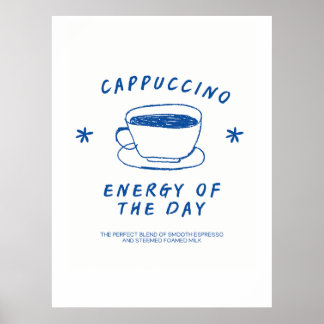 Poster Cappucccino Café poster| Engraçado Presente no Caf