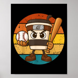 Poster Cappuccino Ino Baseball Cute Brainrot Memória Ital