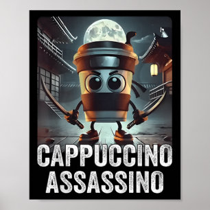 Poster Cappuccino Ino, Memória Do Brainrot Italiano, Espr