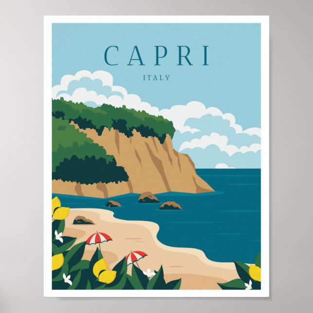 Poster Cápri Itália (Frente)