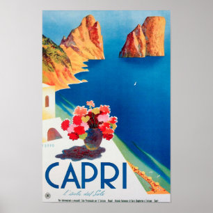 Poster Capri Itália Viagens vintage