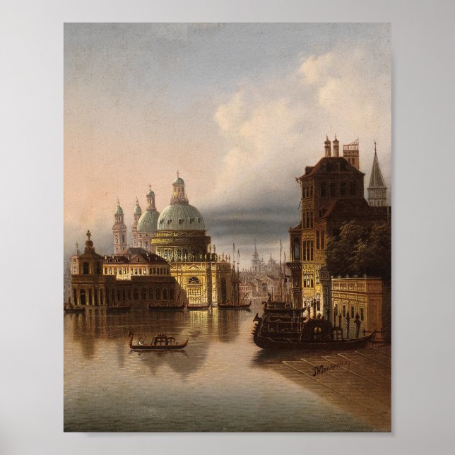 Poster Capriccio, Veneza | Johann Wilhelm Jankowsky (Frente)