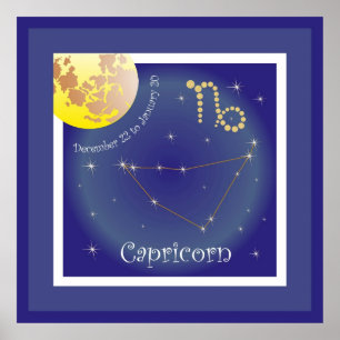 Pôster Capricorn December 22 to de January de 20 posteres