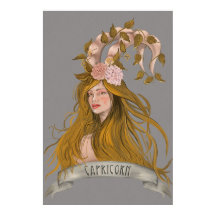 Capricorn Mulher Fantasy Acrylic Wall Art