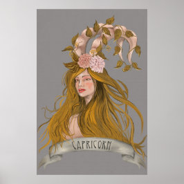 Poster Capricorn Mulher Fantasy Acrylic Wall Art