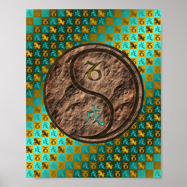 Poster Capricórnio e Cachorro da Terra (Frente)