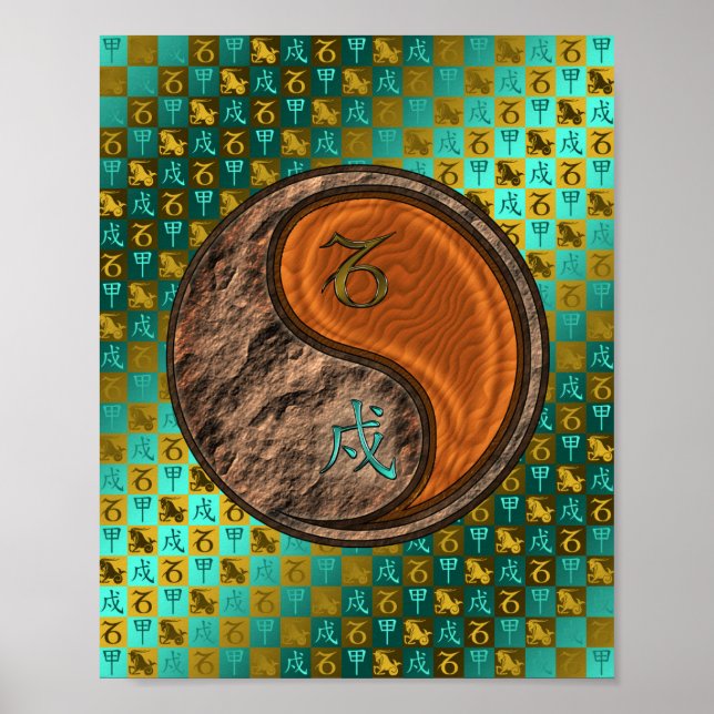 Poster Capricórnio e Cão de Madeira (Frente)