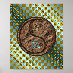 Poster Capricórnio e Cobra da Terra