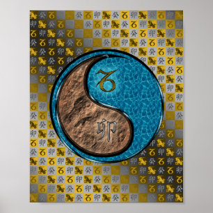 Poster Capricórnio e Coelho da Água