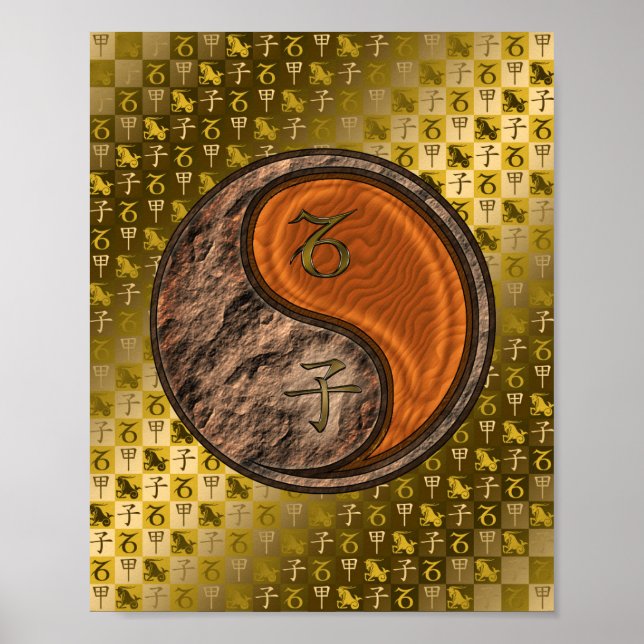 Poster Capricórnio e rato de madeira (Frente)