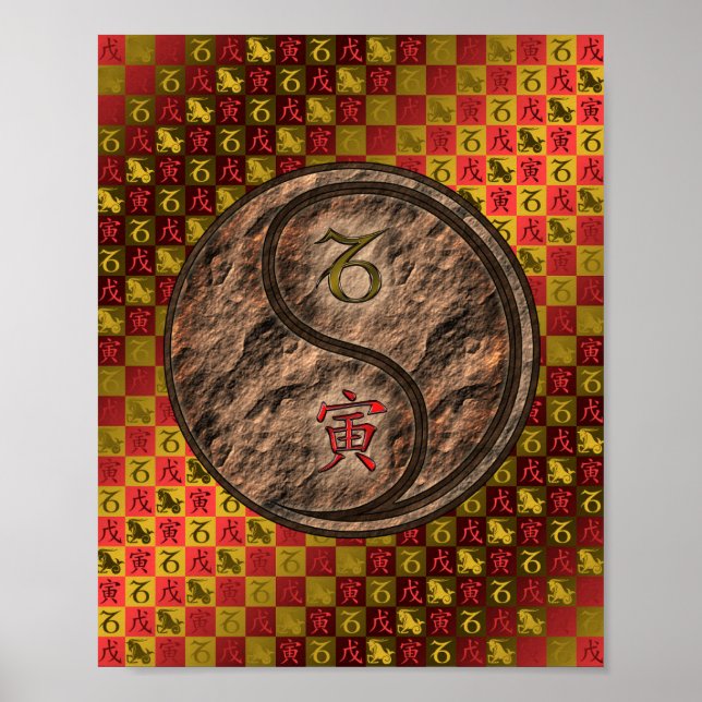 Poster Capricórnio e Tigre-Terra (Frente)