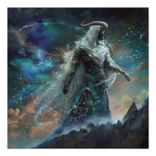 Pôster Capricórnio (O Estratégista) Sinal Zodiac Poster
