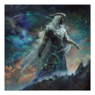 Pôster Capricórnio (O Estratégista) Sinal Zodiac Poster