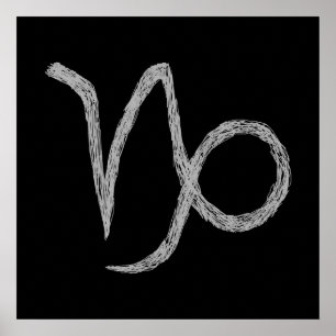 Poster Capricórnio. Sinal da astrologia do zodíaco. Pre