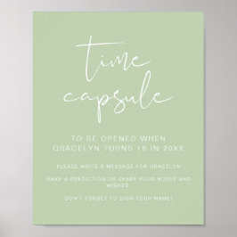 Poster Cápsula de Chá de fraldas Verde Vibrante LEAH