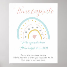 Poster Cápsula de Festa de aniversário arco-íris de água