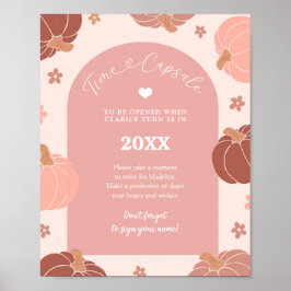 Poster Cápsula do Tempo de Aniversário de 1 Ano da Abóbor