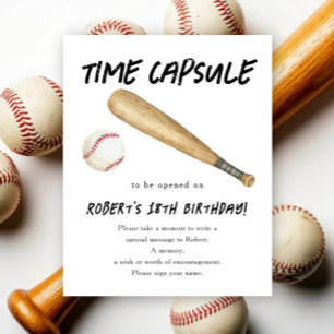 Poster Cápsula do tempo de beisebol 1º aniversário