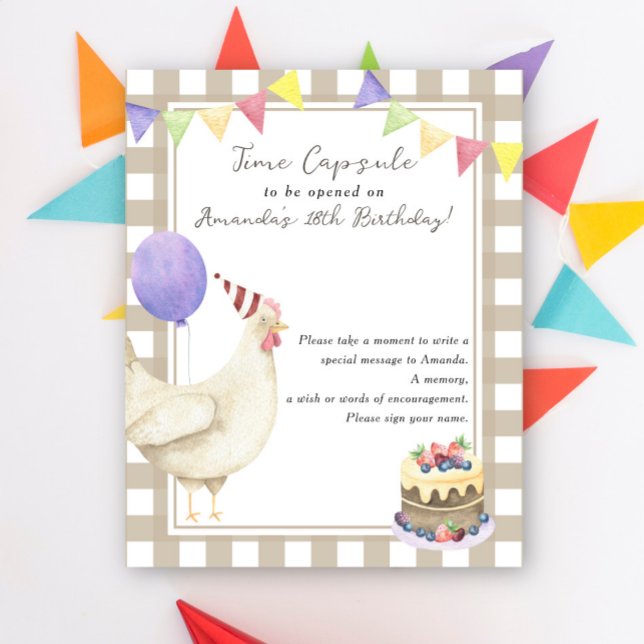 Poster Cápsula do Tempo de Frango 1º aniversário gênero n (Criador carregado)