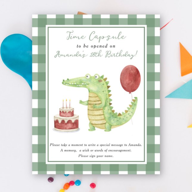 Poster Cápsula do Tempo do Crocodilo aniversário de 1 ano (Criador carregado)