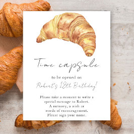 Poster Cápsula do Tempo Pequeno Croissant 1º aniversário