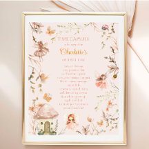 Cápsula Horária Algodão Fada-Cogumelo Boho Anivers