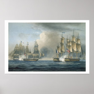 Pôster Captação do Pomone por HMS Arethusa fora de Cuba