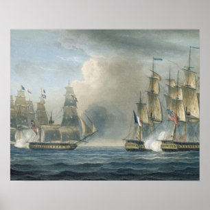 Pôster Captação do Pomone por HMS Arethusa fora de Cuba