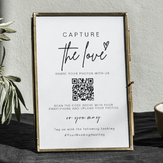 Poster Captura De Casamento O Amor | Código QR de compart