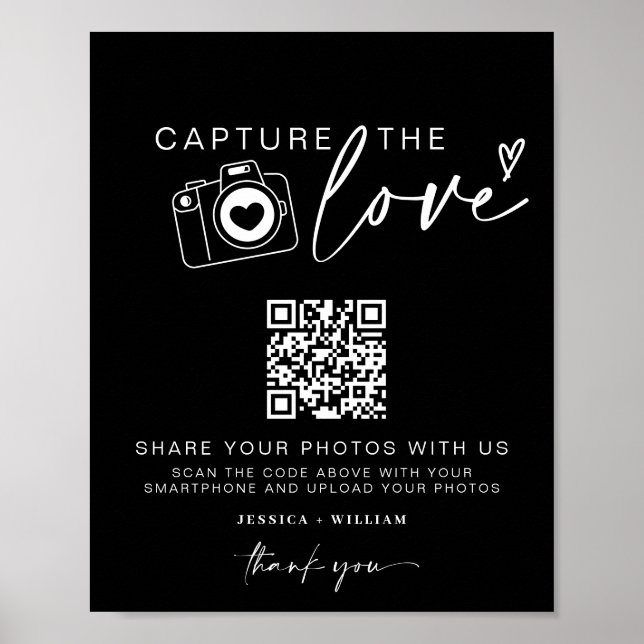 Poster Captura De Casamento O Amor | Código QR de compart (Frente)