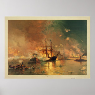 Pôster Captura de Nova Orleães para a Guerra Civil Americ