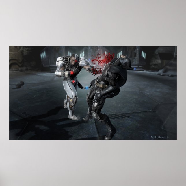 Pôster Captura de tela: Cyborg vs Batman (Frente)