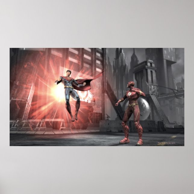 Pôster Captura de tela: Super-Homem vs Flash (Frente)