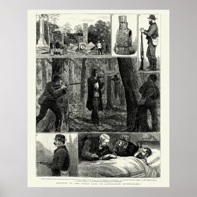 Pôster Captura do Ned Kelly Gang (Frente)