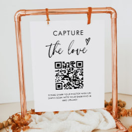 Poster Captura Minimalista Moderna A Hashtag do Casamento