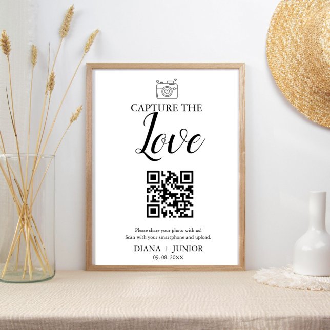 Poster Captura Moderna O Sinal de Código QR de Casamento  (Criador carregado)