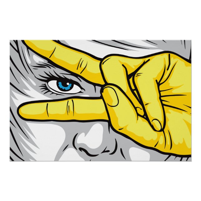 Pôster Capturando a beleza através de rostos, mãos e olho (Frente)